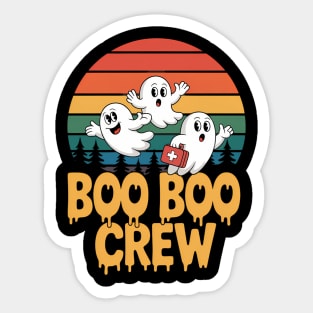 Boo Boo Crew Nurse Halloween Costume Ghost Scary Sticker